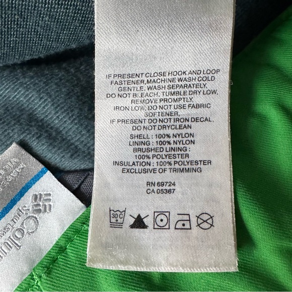 Columbia Omni-Tech Waterproof Ski Pants Insulated Winter Snow Outdoor Green S - Picture 8 of 13